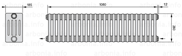 Схема (чертеж) Радиатор Arbonia 5026/24 №42